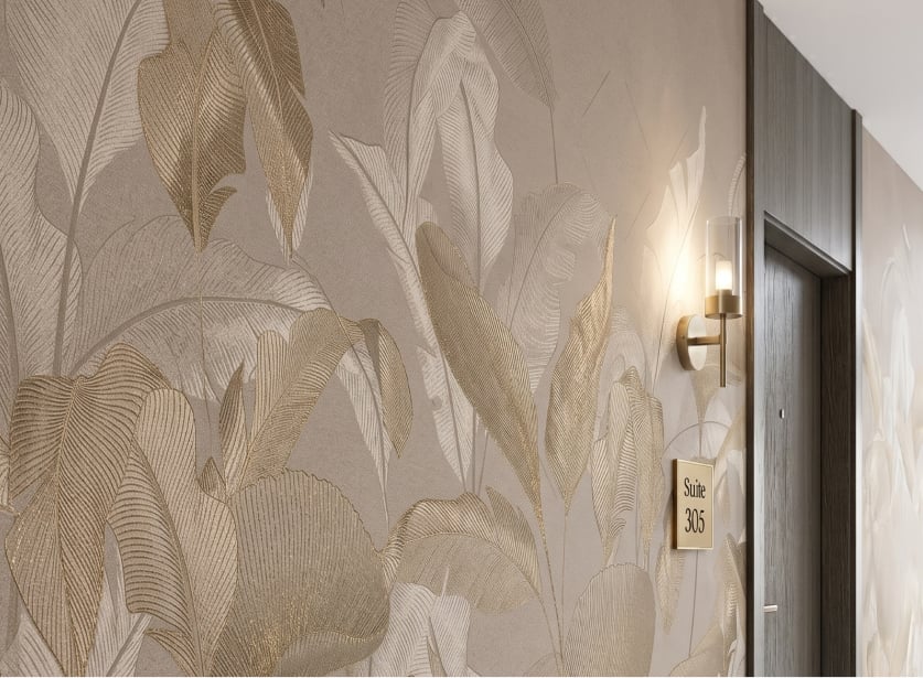 Commercial space wallpaper at hotel