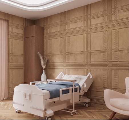 Embossed Wallpaper for hospital