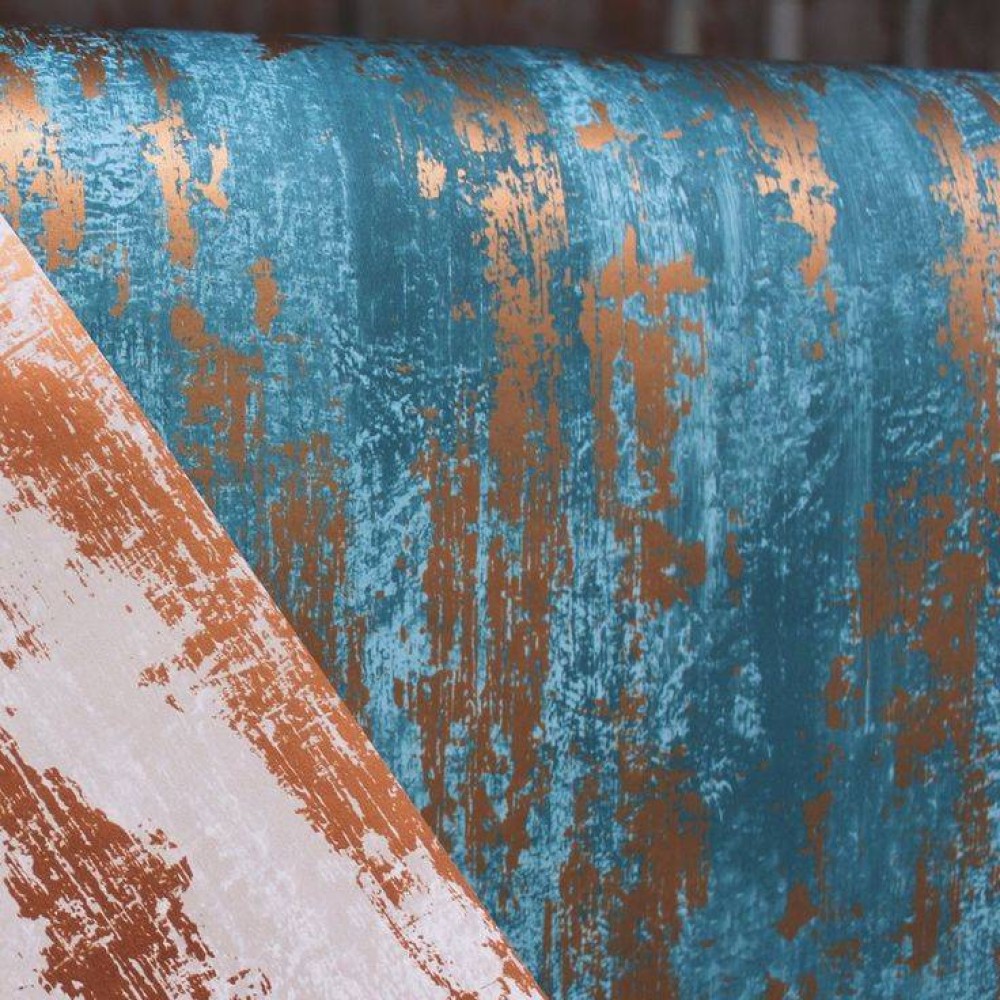 Graham & Brown / VERMEIL / Industrial Texture Turquoise 104131