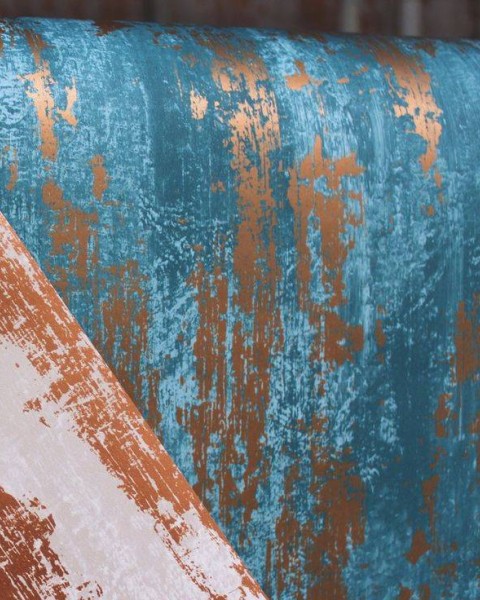 Graham & Brown | VERMEIL | Industrial Texture Turquoise 104131