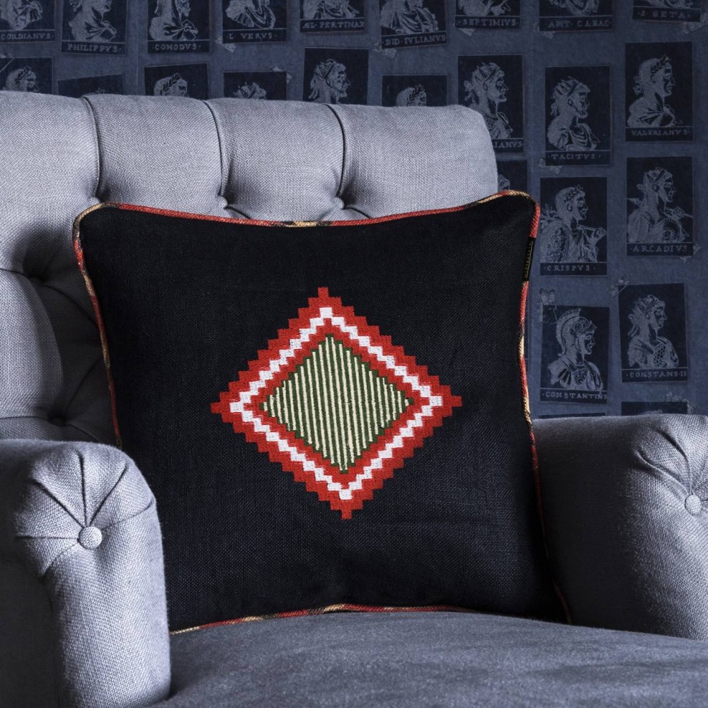 MINDTHEGAP | MOKI Linen Embroidered Cushion | LC40032