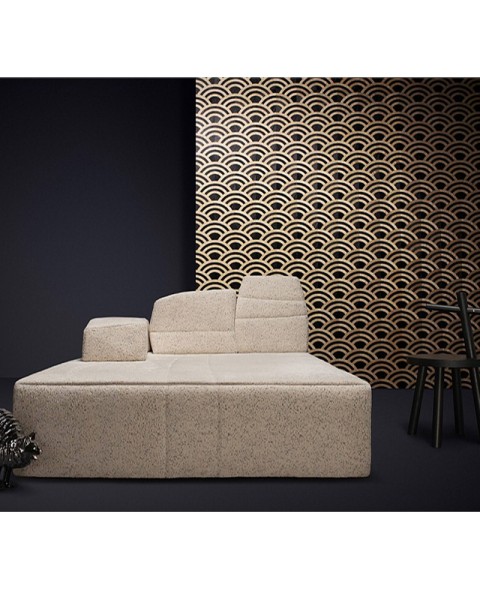 Lucky O’s | MO3040 Birch & Black | Mooi Wallcovering Tokyo Blue