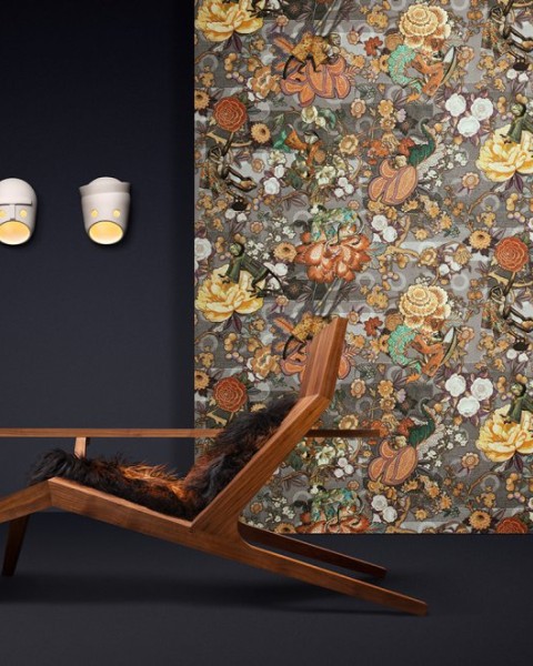 Rendezvous Tokyo Blue | MO3011 | Moooi Wallcovering Tokyo Blue 