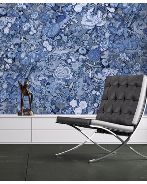 Rendezvous Tokyo Blue | MO3012 | Moooi Wallcovering Tokyo Blue 