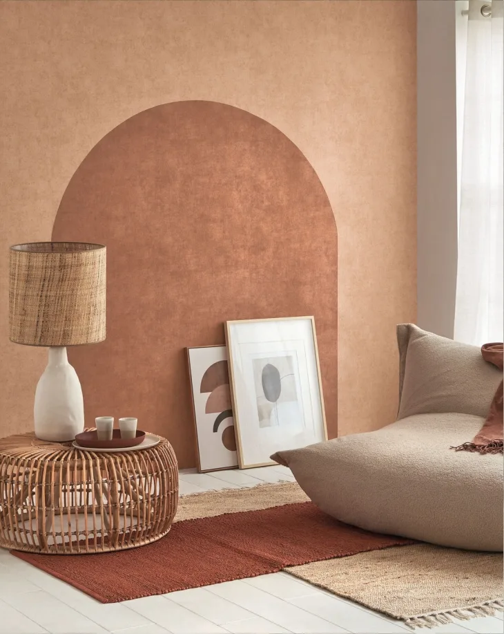 Perfect look of Living Room with Mineral Wallpaper