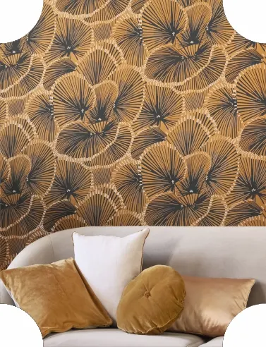 Perfect look of Living Room with casadeco Wallpaper