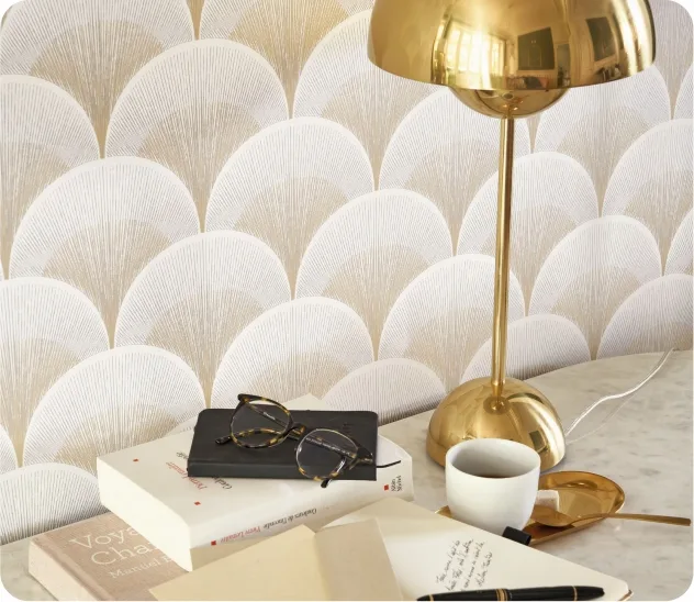 Perfect look of Living Room with casadeco Wallpaper