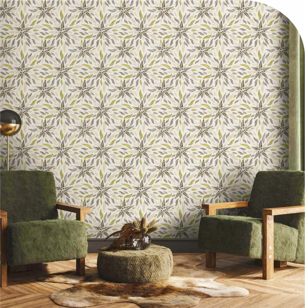 Fine wool alphine wallpaper