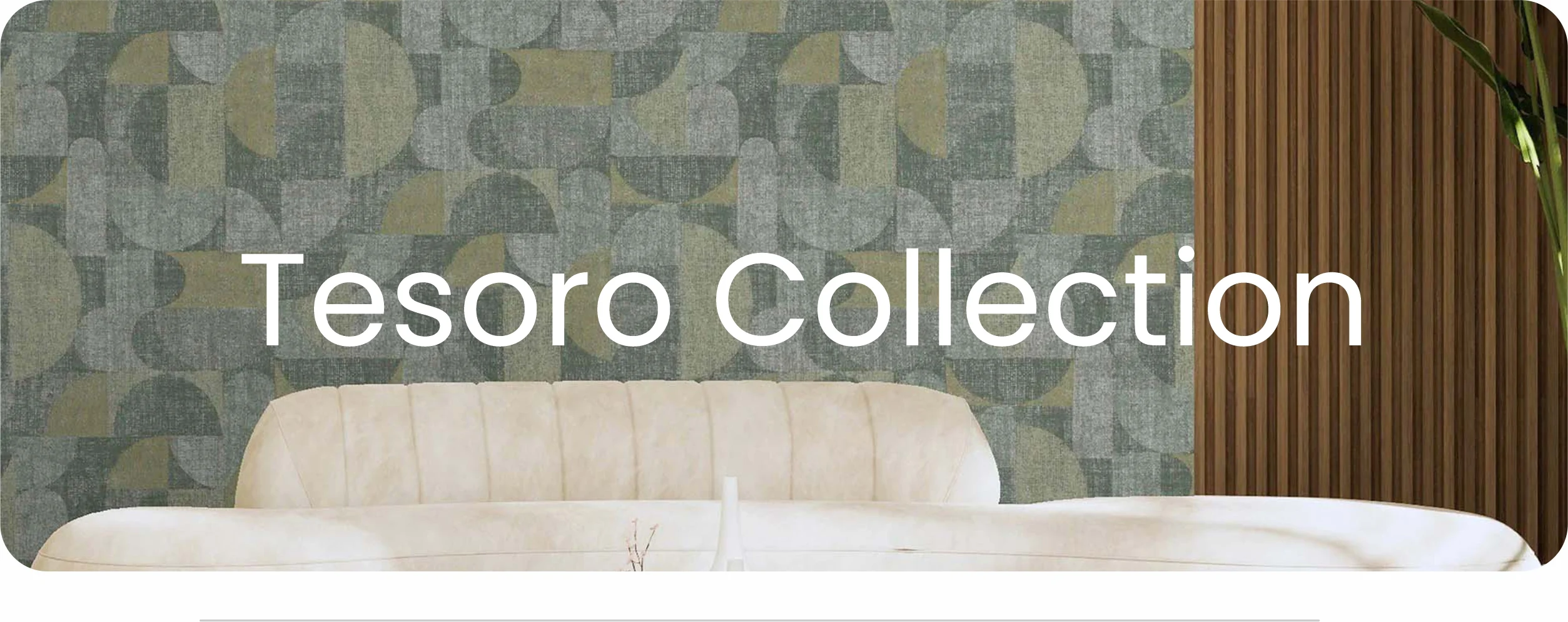 Geometric Wallpaper at living room