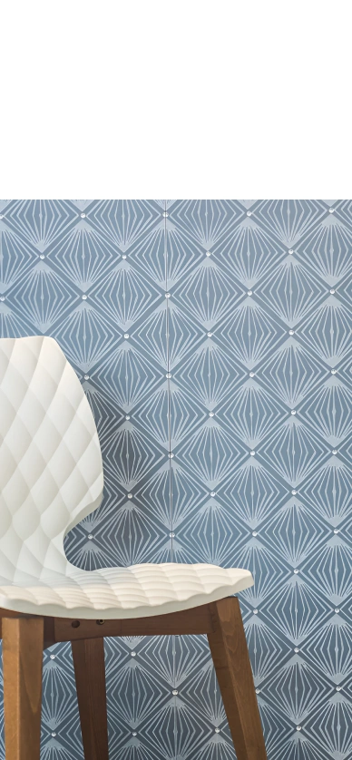 Elegant minimalist art deco pattern with blue tones