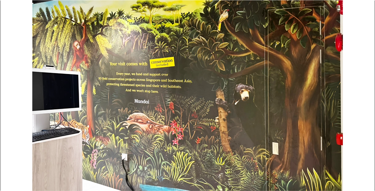Singapore Zoo Wall Installation by Honpo Wallpaper