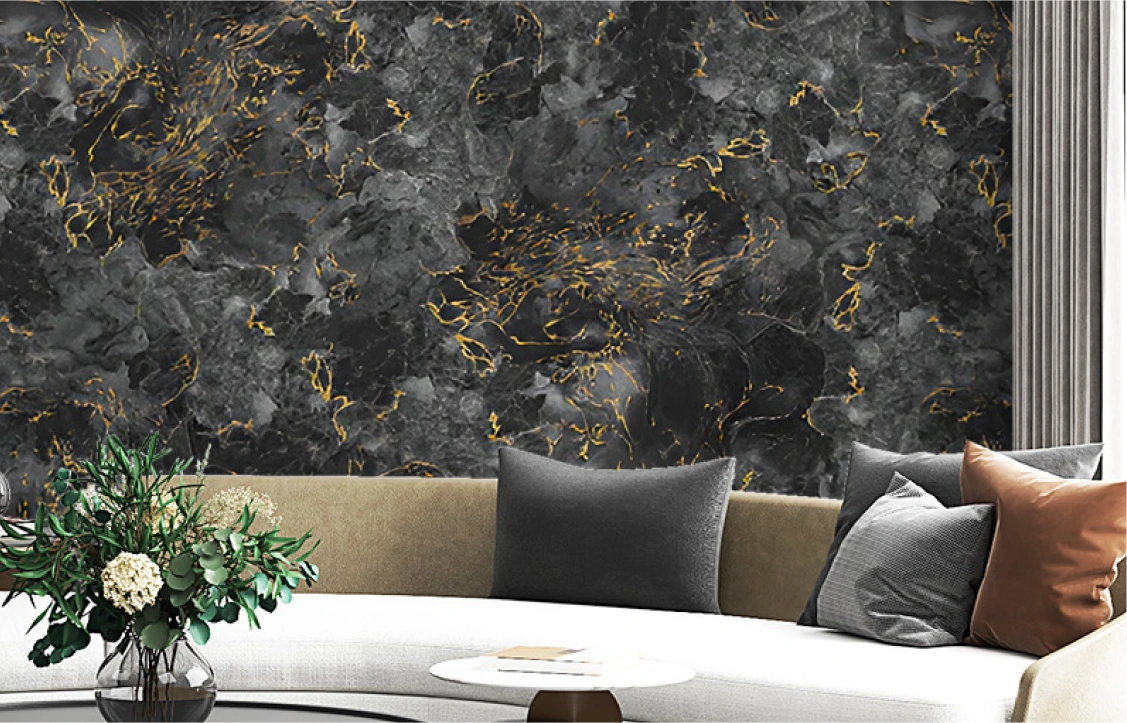 Elegant black gold marble wallpaper