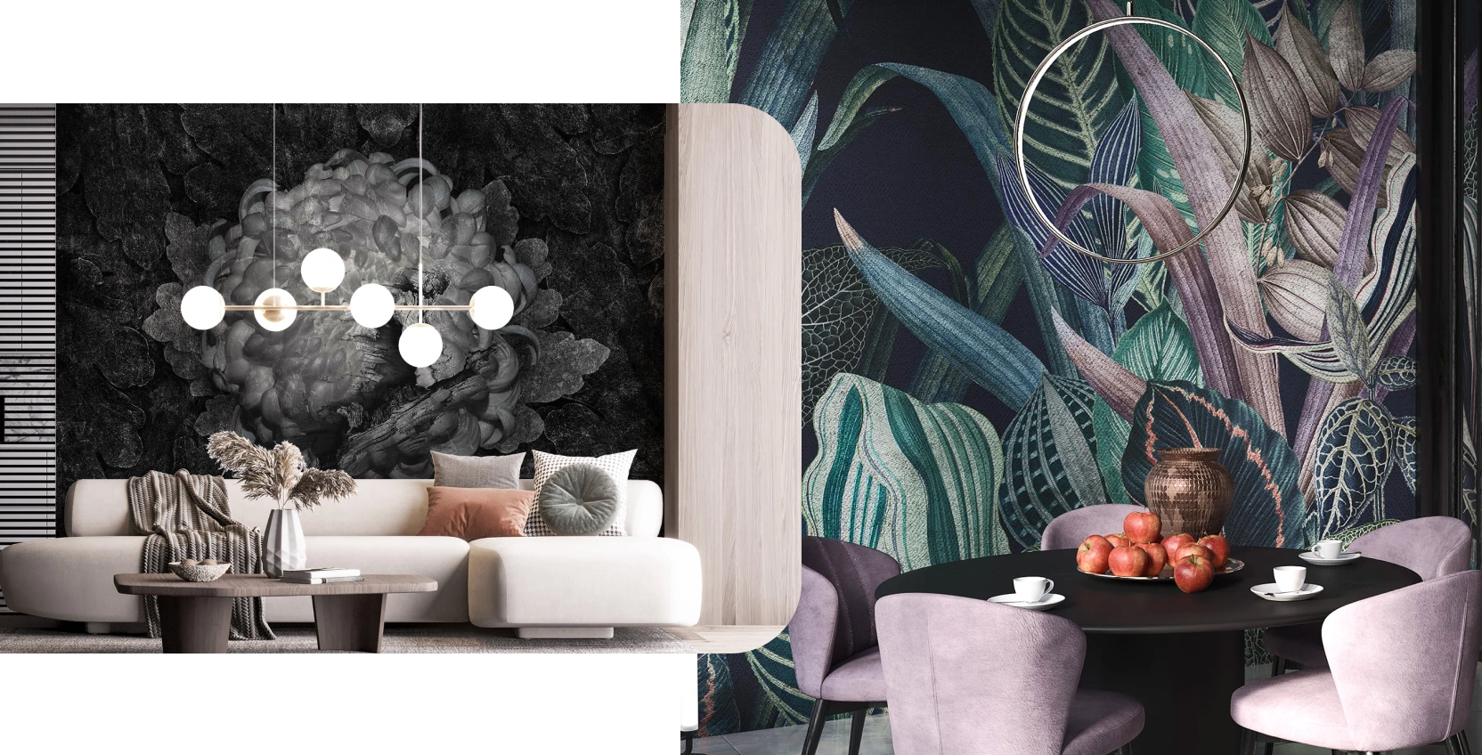 Home look stunning with elegant black mural wallpaper