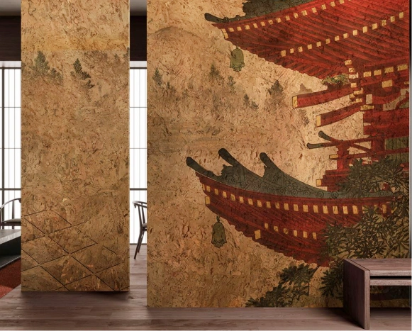 Pagoda wallpaper mural look by lusoluxe imperial