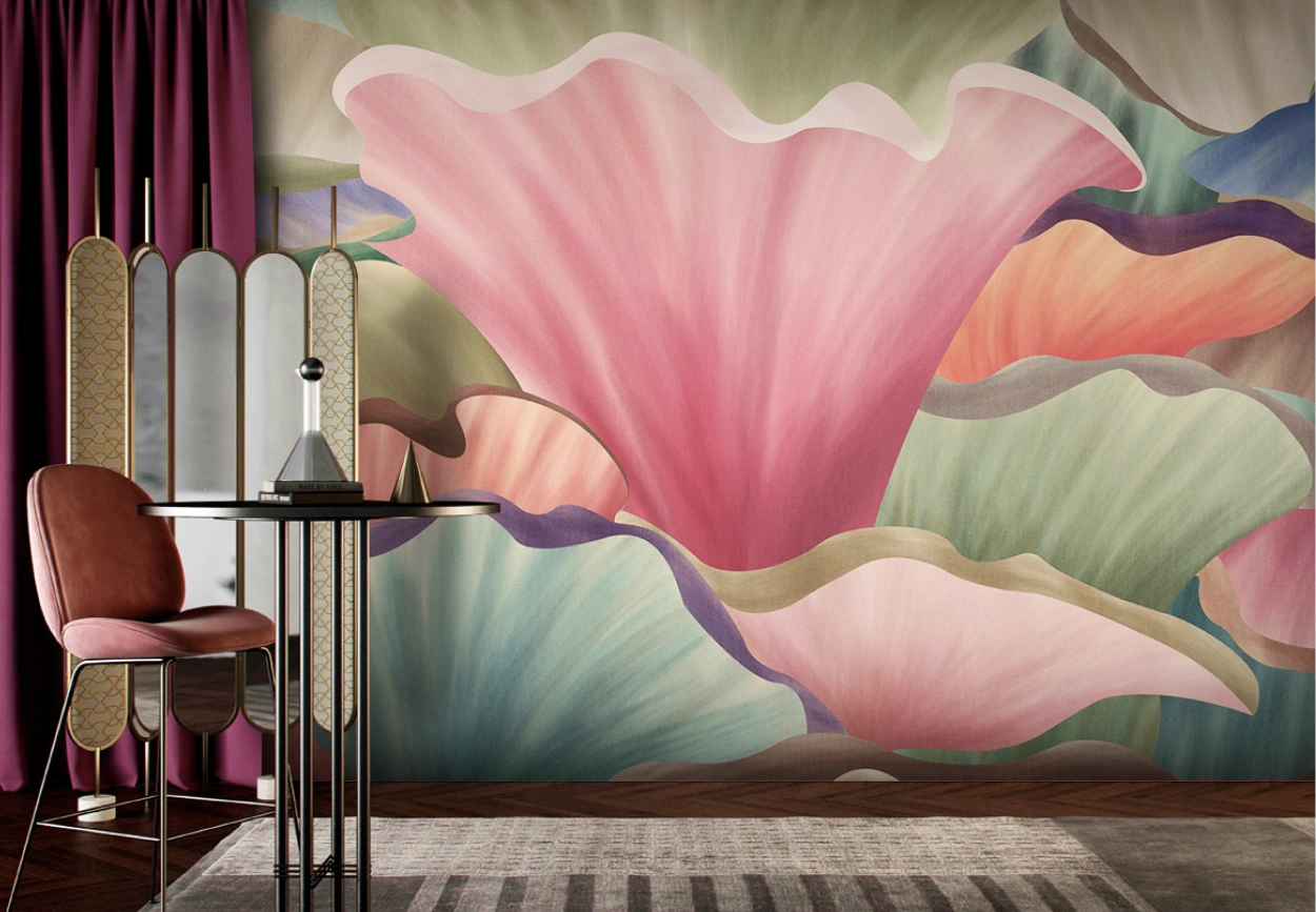 Colorful big mural wallpaper