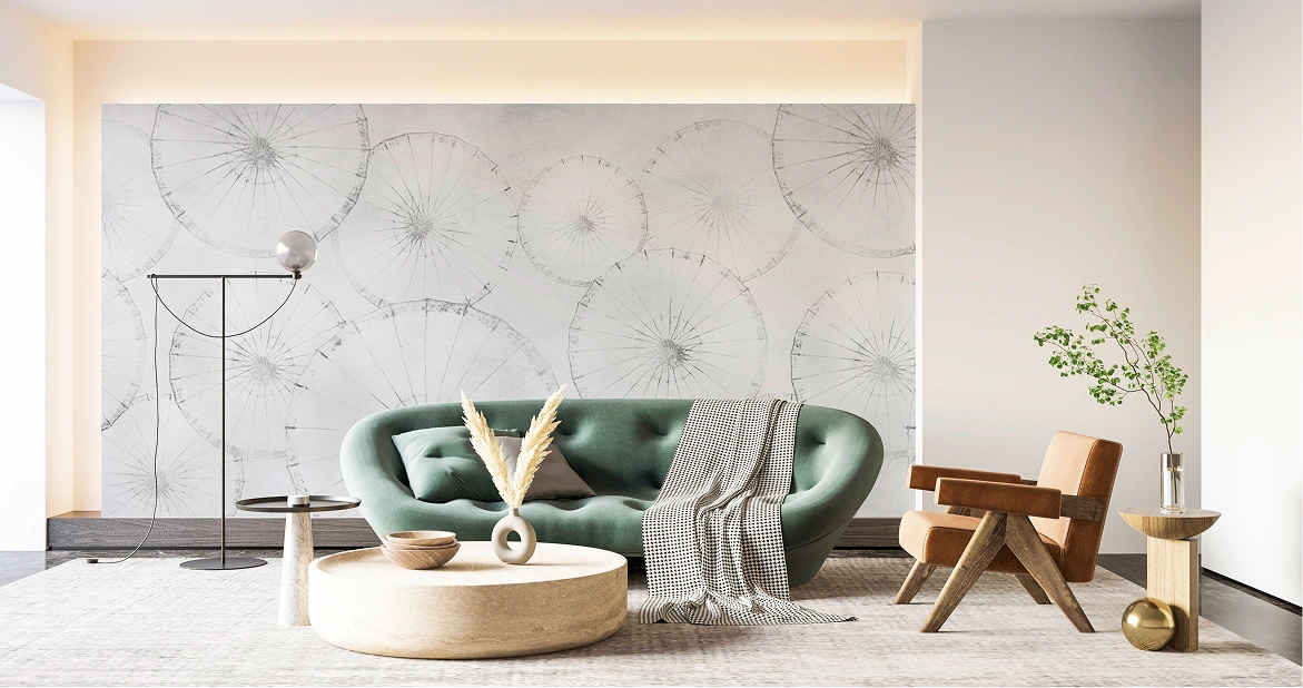 Umbrella white at living room