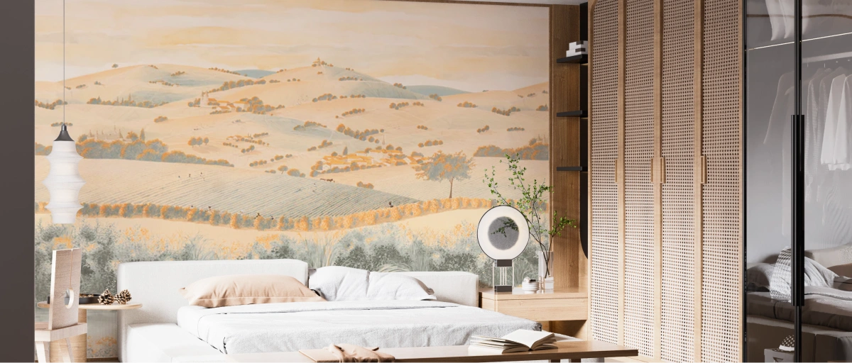 Mountain with sunset feel wallpaper perfect for your room