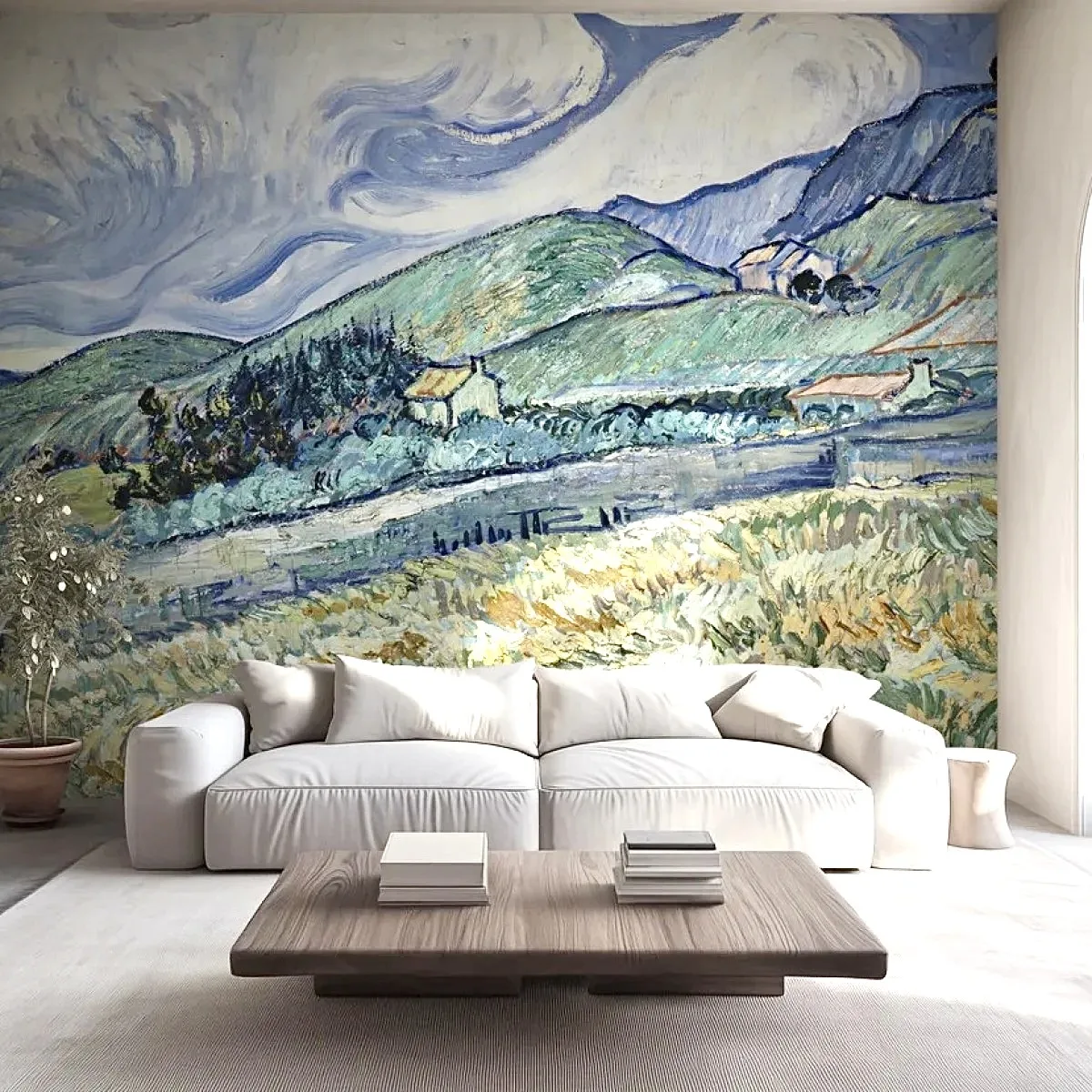 Honpo WP Mountain Landscape Behind the Saint Paul Hospital Vincent Van Gogh Bedroom