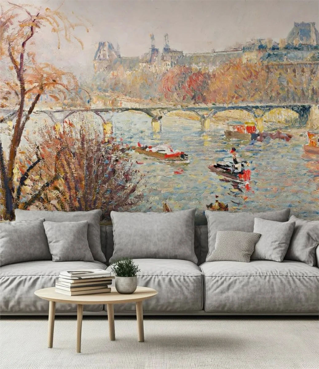 Honpo WP The Louvre Morning Sun Camille Pissarro Living room