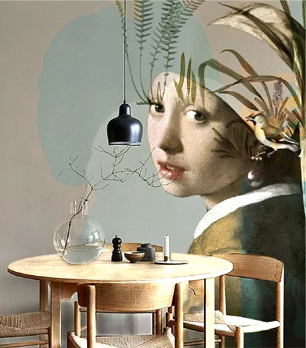 Wallcolors Nature Giirl with the Pearl Wallpaper