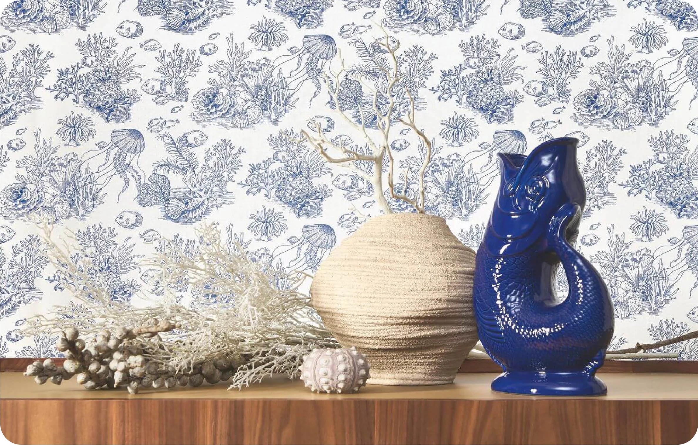 Wallpaper zoom in Seaside Collection