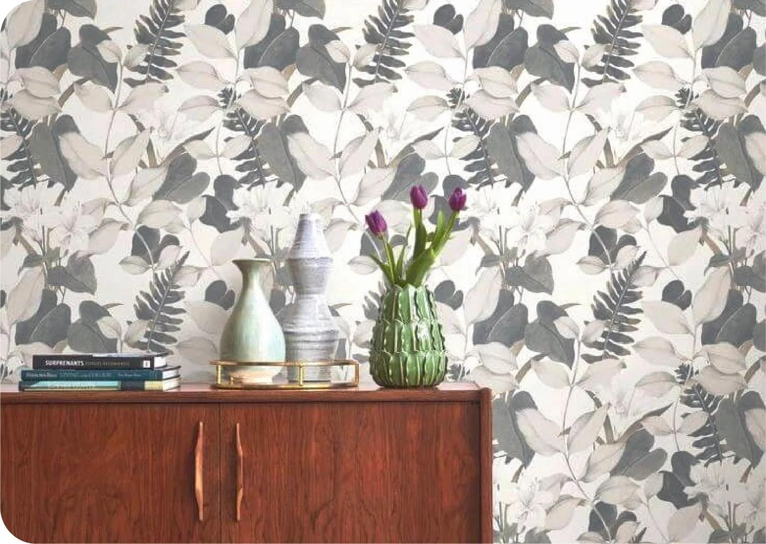 Room shoot with Soliflore Wallpaper Design