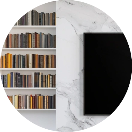Minimalist Design for Library Interior