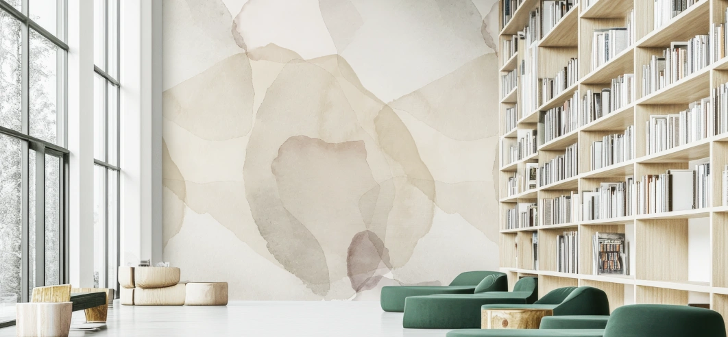 Warm ambience for Library Area with Honpo Wallpaper