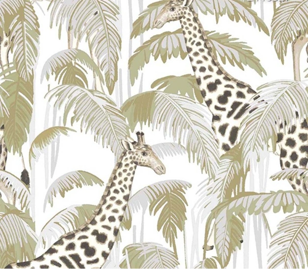 Detail of giraffe pattern wallaper