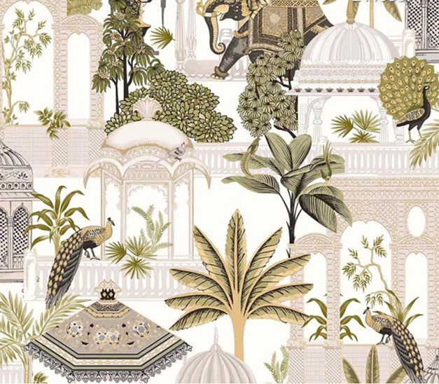 Detail of Elephant pattern wallaper