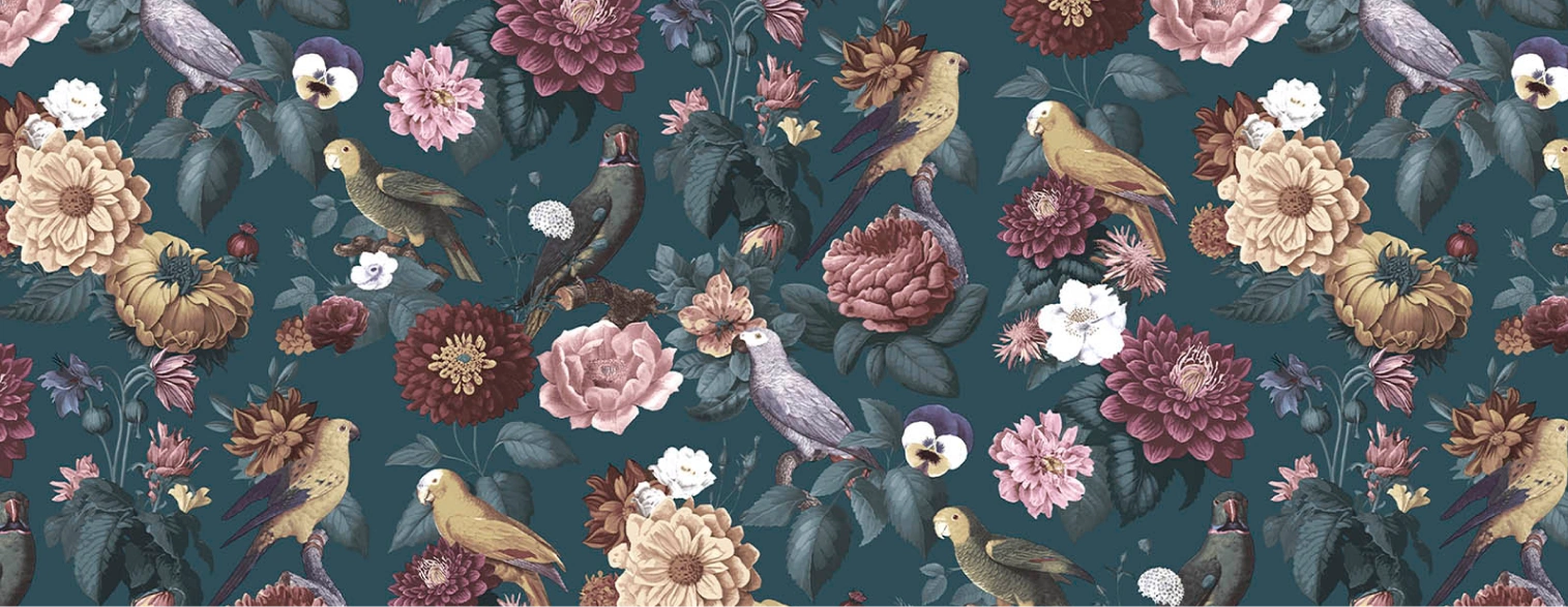 Floral with bird pattern by parato