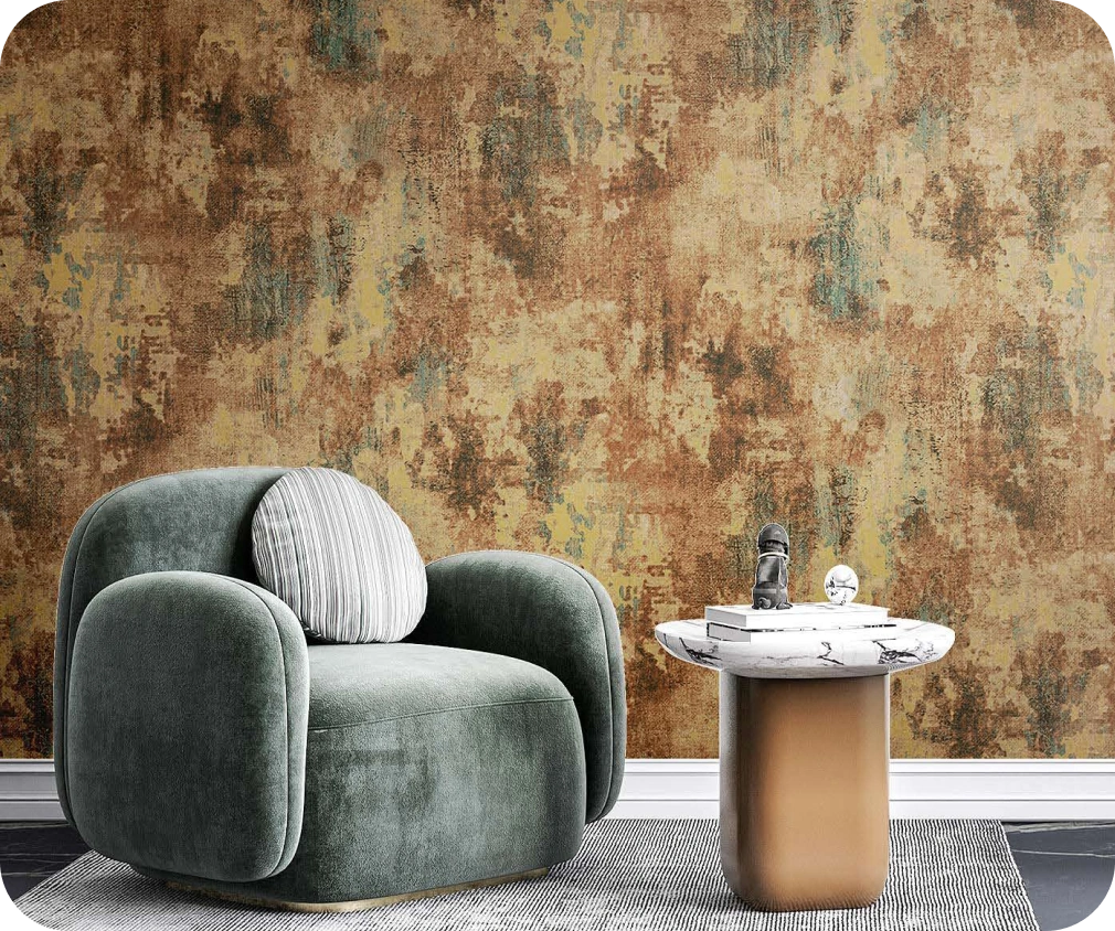 Brown Gold Cromie Collection Wallpaper