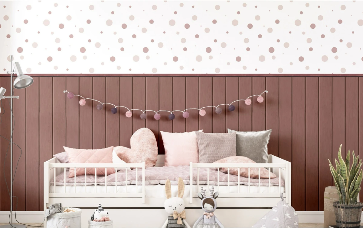 Bedroom kids look cute with wallpaper by cristiana masi