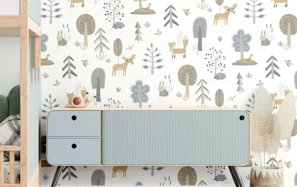 Tree forest pattern wallpaper