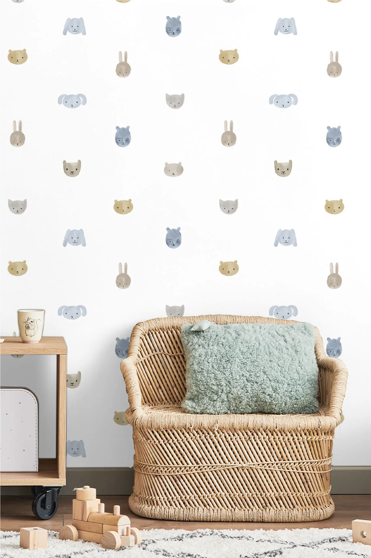 White simple pattern for kids room