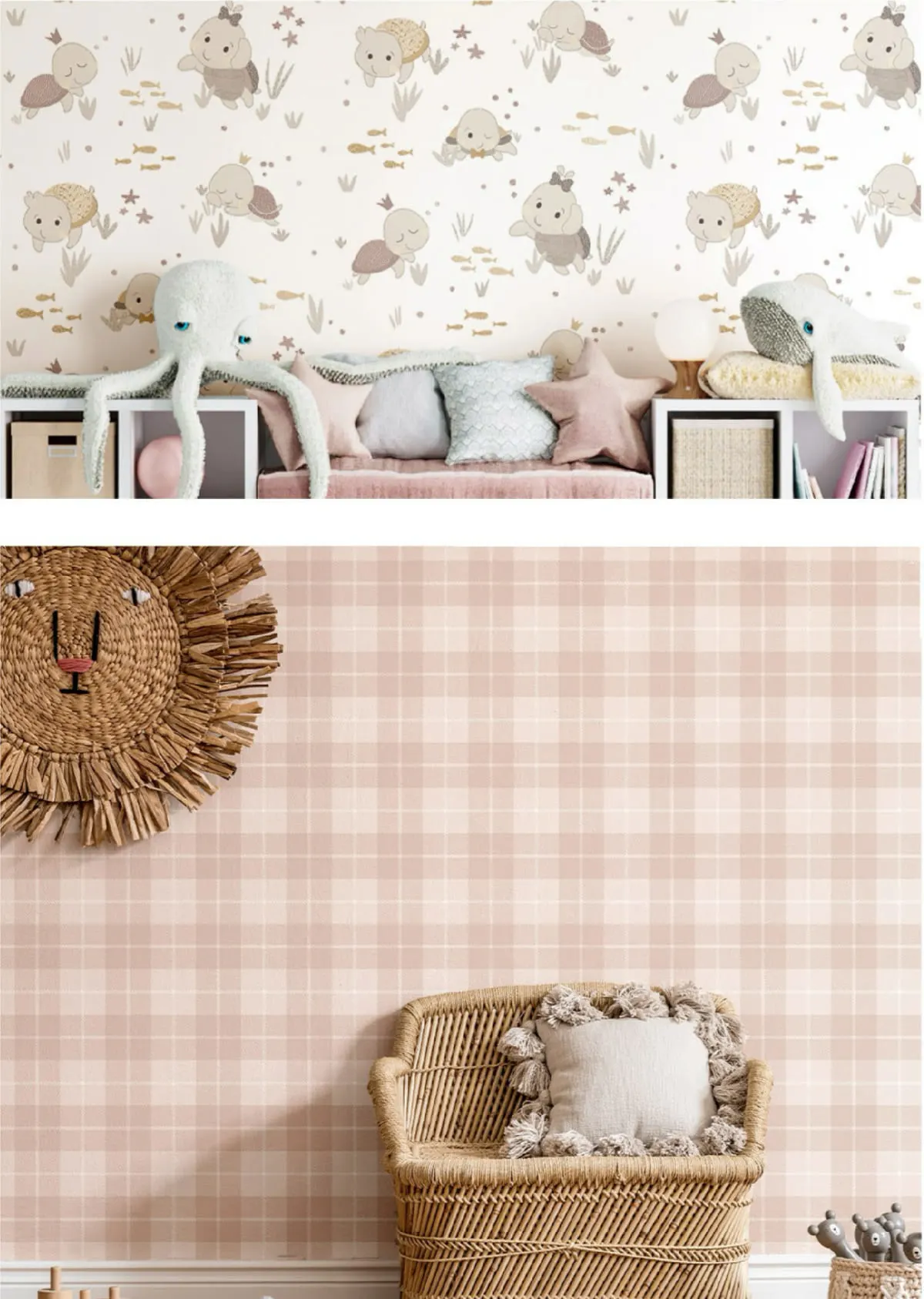Nursery Room with wallpaper from happy collection
