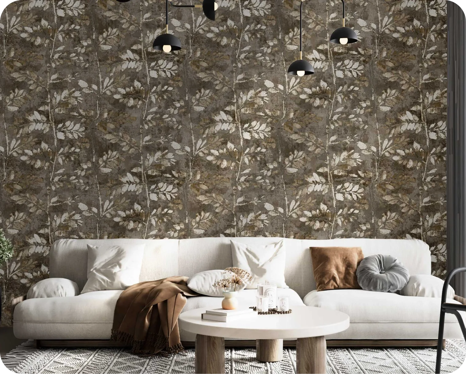 Ramo Wallpaper in Living Room
