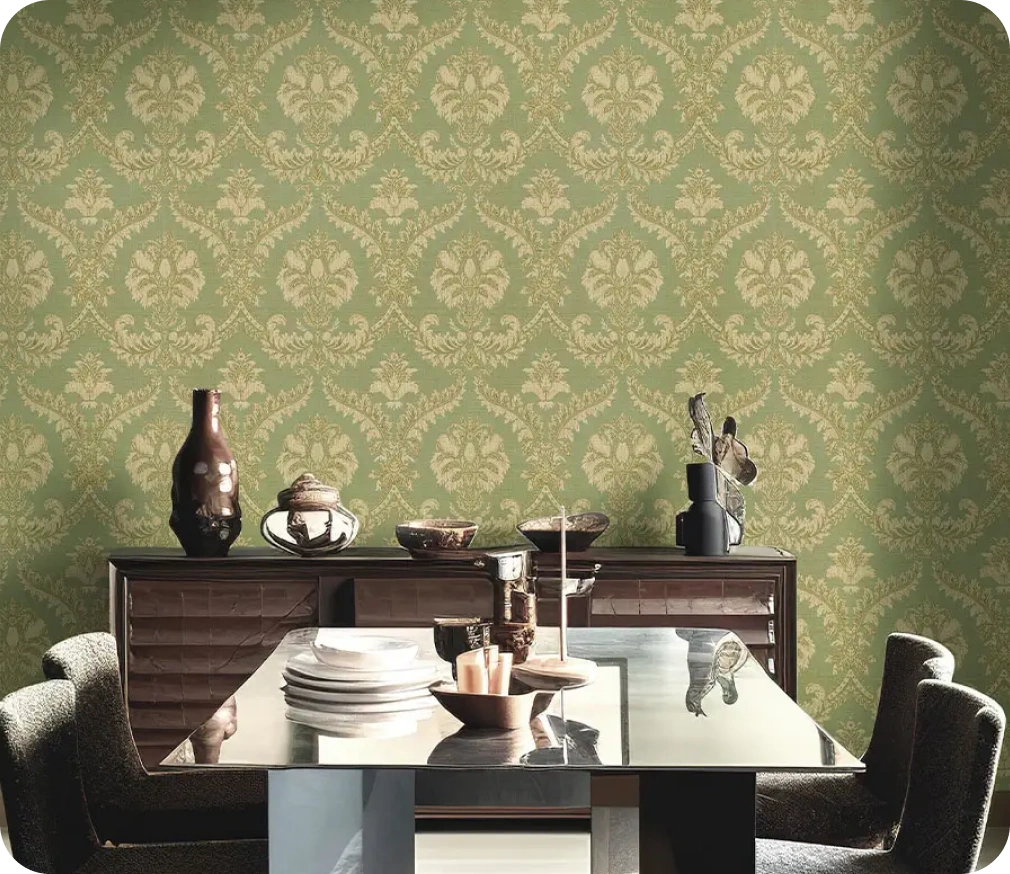 Green Classic Wallpaper suit for your home