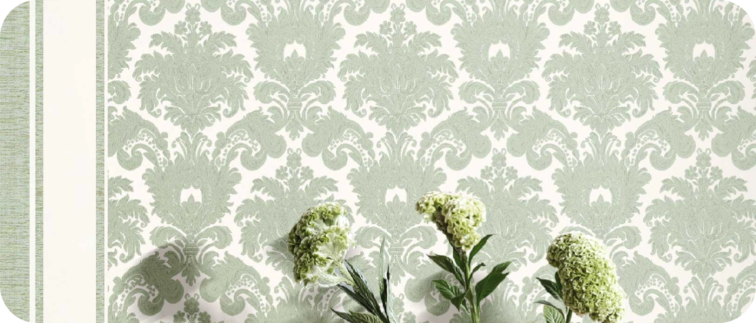 Soft classic sage green wallpaper