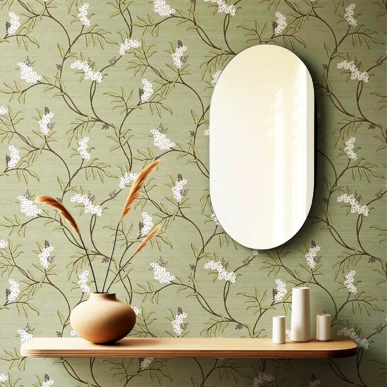 Green Wallpaper Ramage II perfect with any room 