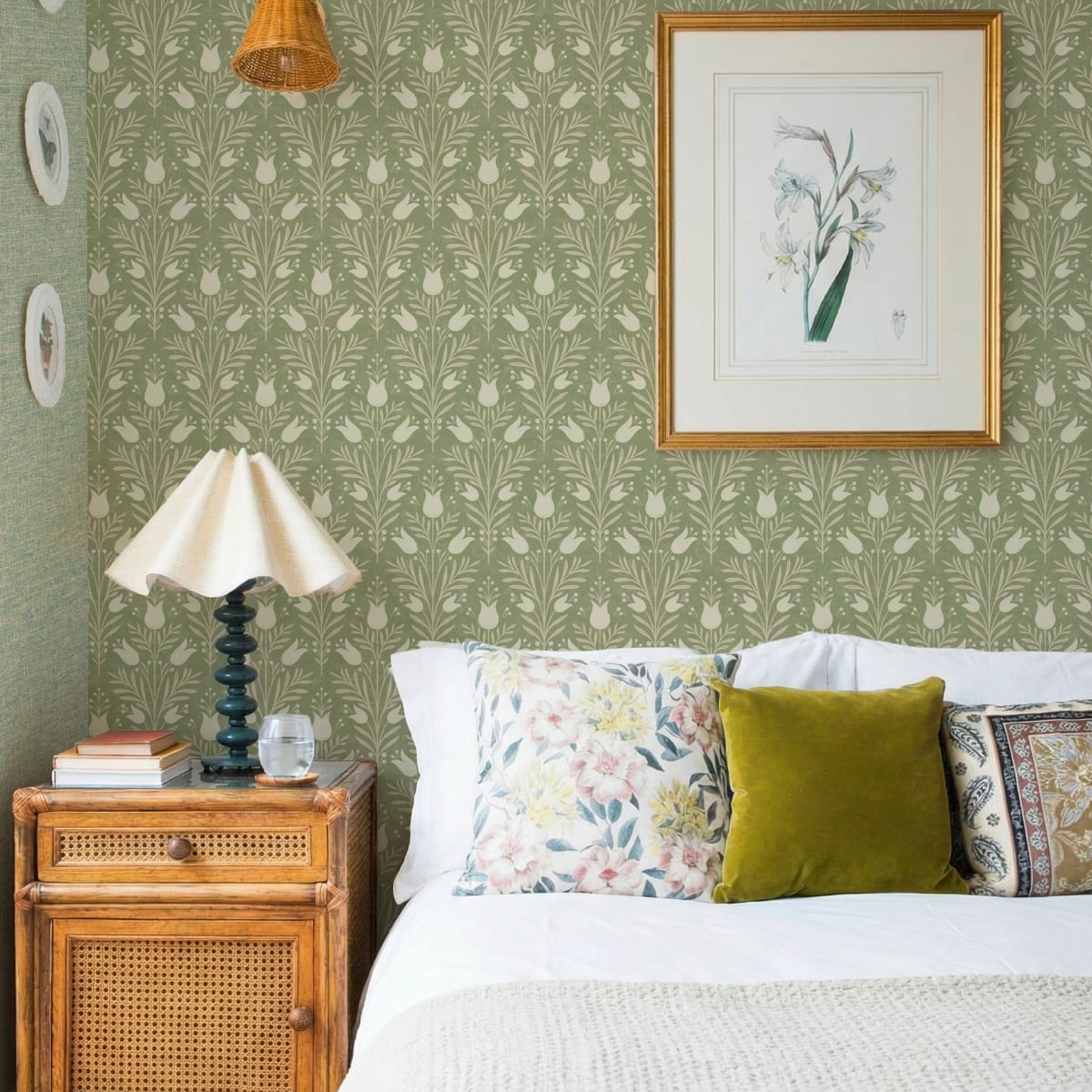 Esselle Home | Heritage Tales | Heritage Tulip Green Blue