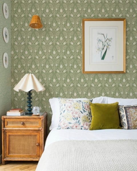 Esselle Home | Heritage Tales | Heritage Tulip Green Blue