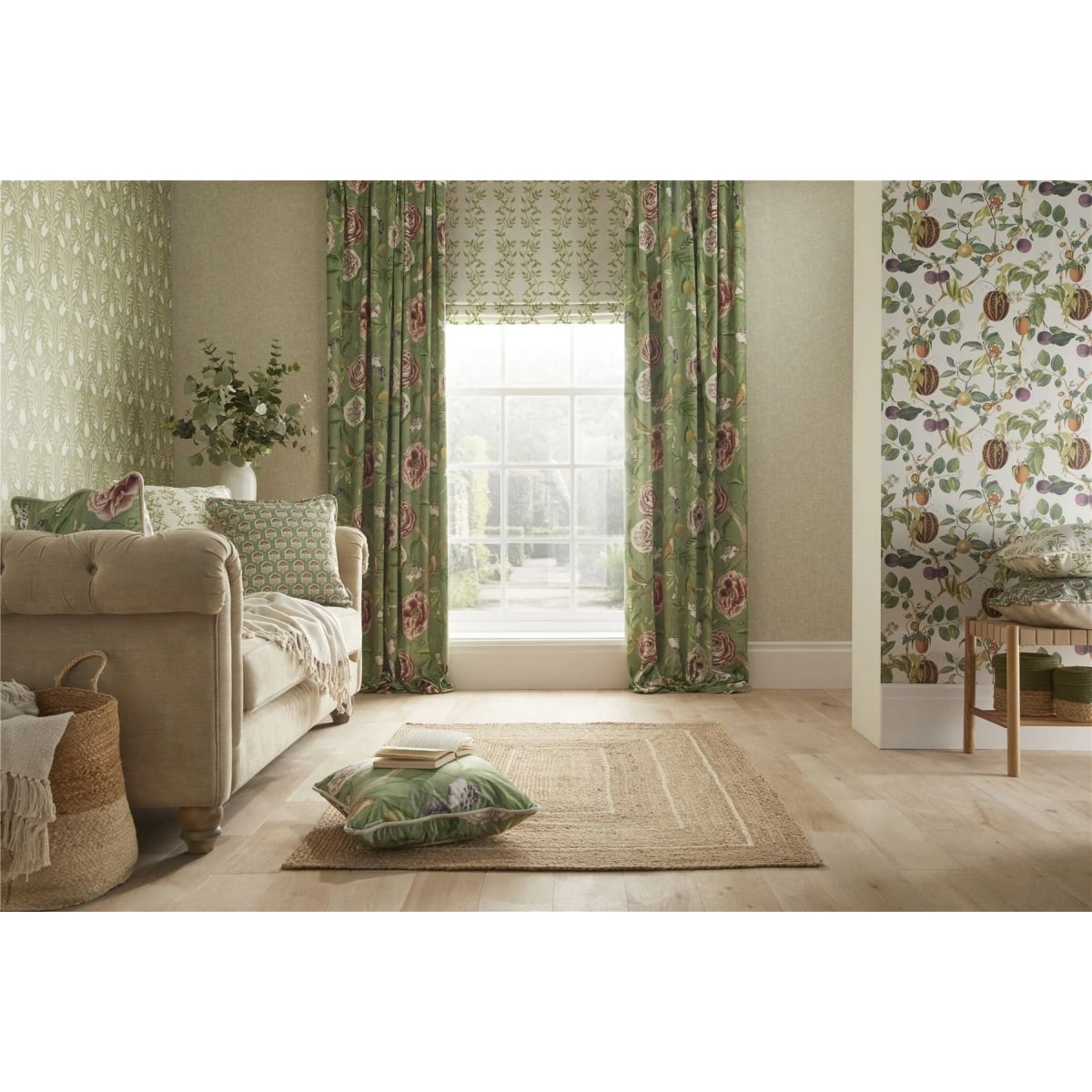 Esselle Home | Heritage Tales | Heritage Tulip Green Blue