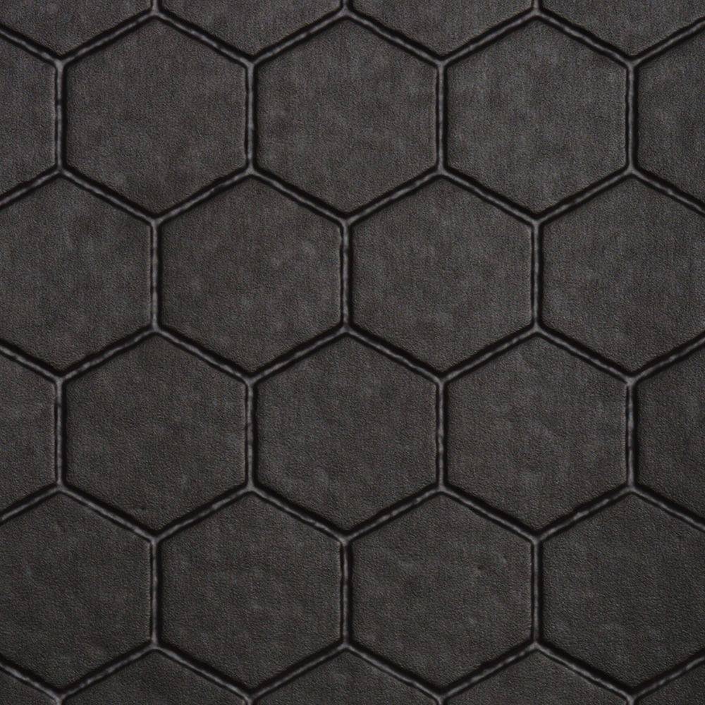 Floor Mat - Stylish Honeycomb Black