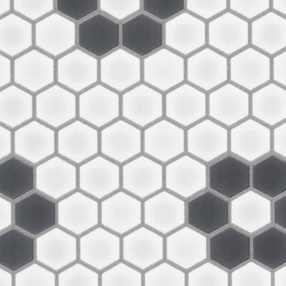 Floor Mat - Honeycomb Mosaic (Charcoal Gray)