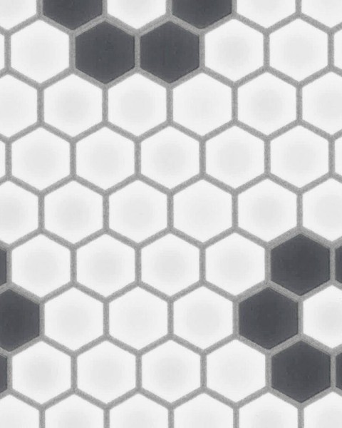 Floor Mat - Honeycomb Mosaic (Charcoal Gray)