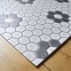 Floor Mat - Honeycomb Mosaic (Charcoal Gray)