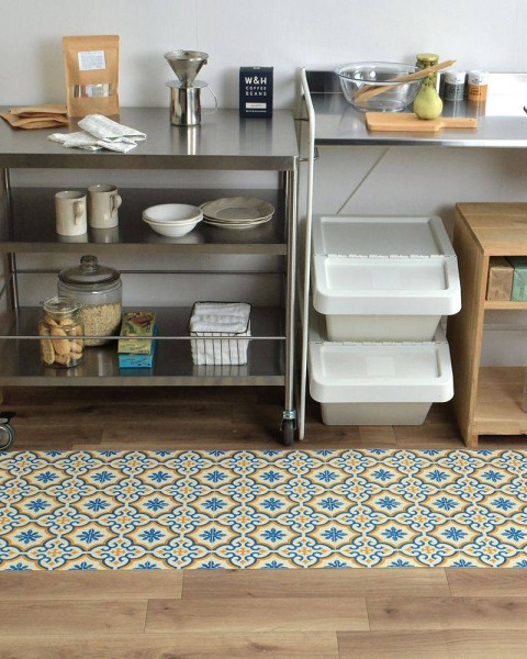 Floor Mat - Moroccan Tile (blue)