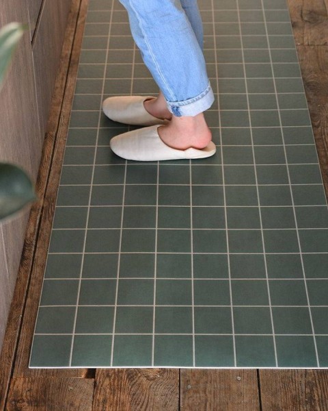 Floor Mat - Square Tiles (Green)