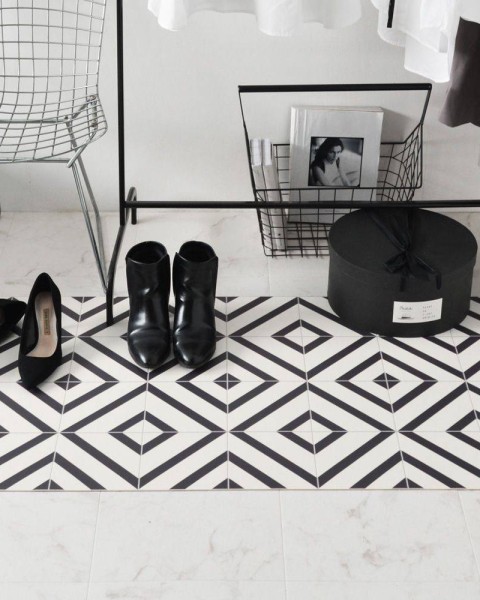 Floor Mat - Stylish Tiles
